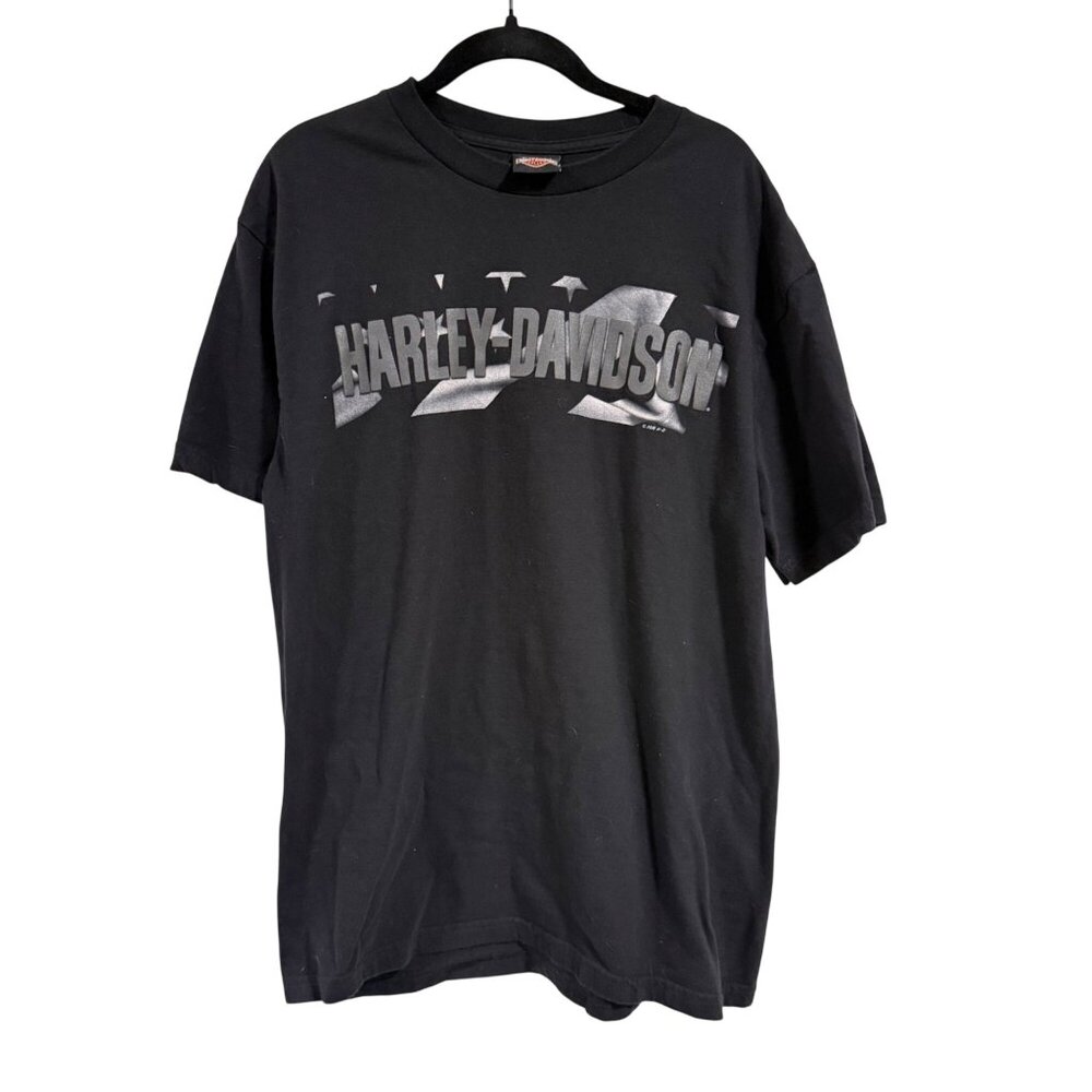 Harley-Davidson Black and Gray M&S Chambersburg PA T-Shirt Size L‎